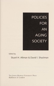 Front cover of Policies for an aging society by Stuart H. Altman