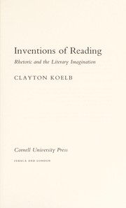 Cover of Inventions of reading by Clayton Koelb