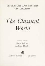 Front cover of Literature and western civilization by David Daiches