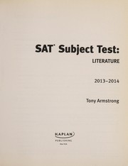 Cover of SAT subject test by Tony Armstrong