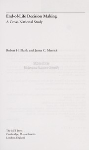 Front cover of End-of-life decision making by Robert H. Blank