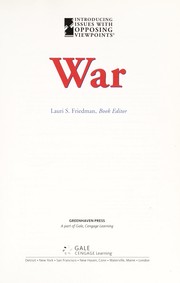 Cover of War by Lauri S. Scherer