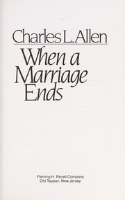 Front cover of When a marriage ends by Charles Livingstone Allen