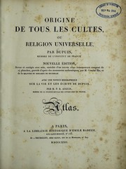 Cover of Origine de tous les cultes by Charles François Dupuis