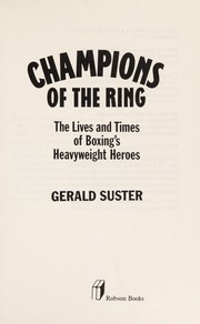 Front cover of Champions of the Ring by Gerald Suster