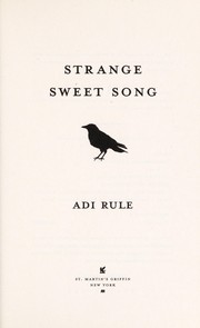 Front cover of Strange sweet song by Adi Rule