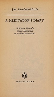 Cover of A meditator's diary by Jane Hamilton-Merritt