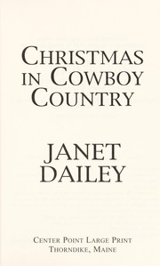 Front cover of Christmas in cowboy country by Janet Dailey