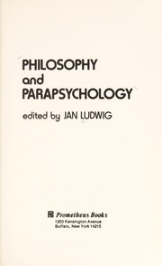 Front cover of Philosophy and parapsychology by Jan Ludwig