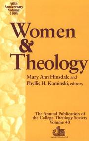 Front cover of Women and theology by Mary Ann Hinsdale
