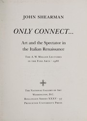 Cover of Only connect-- by John K. G. Shearman