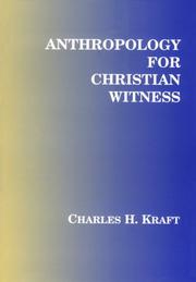 Cover of Anthropology for Christian witness by Charles H. Kraft