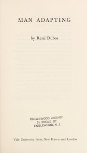 Cover of Man adapting by René J. Dubos