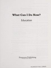 Front cover of What can I do now? by Ferguson Publishing Company