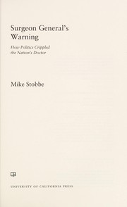 Cover of Surgeon General's warning by Mike Stobbe