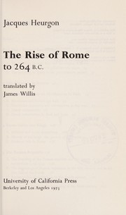 Front cover of Rome et la Méditerranée occidentale jusqu'aux guerres puniques by Jacques Heurgon