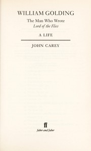 Cover of William Golding by John Carey