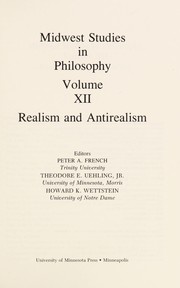 Front cover of Realism and antirealism by Peter A. French