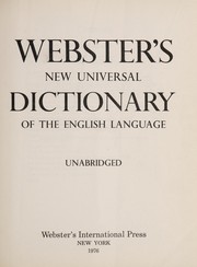 Front cover of Webster's new universal dictionary of the English language by United States