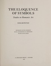 Front cover of The eloquence of symbols by Edgar Wind