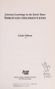 Front cover of Literacy learning in the early years by Linda Gibson