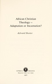 Cover of African Christian theology by Aylward Shorter