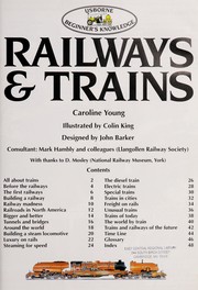 Cover of Railways and Trains (Usborne Beginner's Knowledge) by Caroline Young