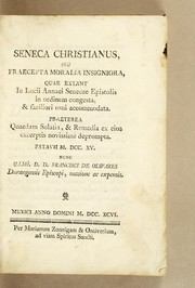 Cover of Seneca Christianus, seu praecepta moralia insigniora by Seneca the Younger