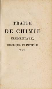 Front cover of Traité de chimie élémentaire, théorique et pratique by Thénard, Louis Jacques baron