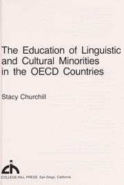 Front cover of The education of linguistic and cultural minorities in the OECD countries by Stacy Churchill