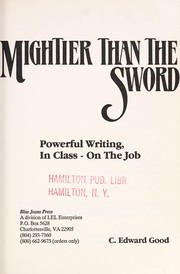 Cover of Mightier than the sword by C. Edward Good