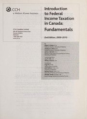 Front cover of Introduction to Federal Income Taxation in Canada by Robert E. Beam