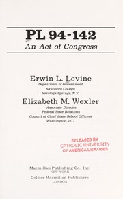Cover of PL94-142 by Erwin L. Levine
