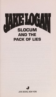 Front cover of Slocum and the pack of lies by Jake Logan