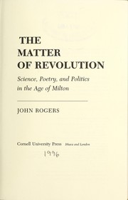 Cover of The Matter of Revolution by Rogers, John