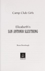 Front cover of Elizabeth's San Antonio sleuthing by Renae Brumbaugh