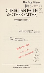 Front cover of Christian faith and other faiths by Stephen Neill
