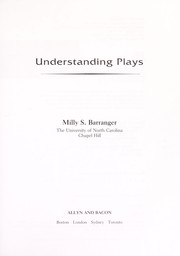 Cover of Understanding plays by Milly S Barranger
