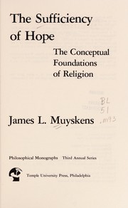 Front cover of The sufficiency of hope by James L. Muyskens