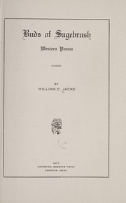 Front cover of Buds of sagebrush by William C. Jacks
