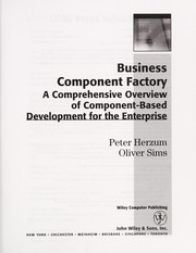 Cover of Business component factory by Peter Herzum