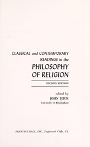 Front cover of Classical and contemporary readings in the philosophy of religion by John Harwood Hick