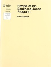 Front cover of Review of the Bankhead-Jones program by John A. Michael