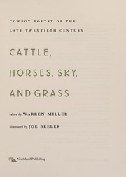 Front cover of Cattle, horses, sky, and grass by Warren Miller