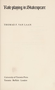 Front cover of Role-playing in Shakespeare by Thomas F. Van Laan