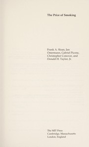 Front cover of The price of smoking by Frank A. Sloan