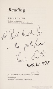 Cover of Reading by Frank Smith