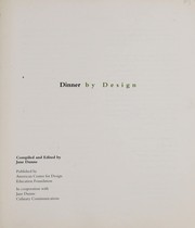 Cover of Dinner by Design by Jane Dunne