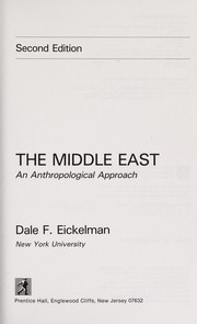 Front cover of The Middle East by Dale F. Eickelman