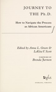 Front cover of Journey to the Ph. D by LeKita V. Scott